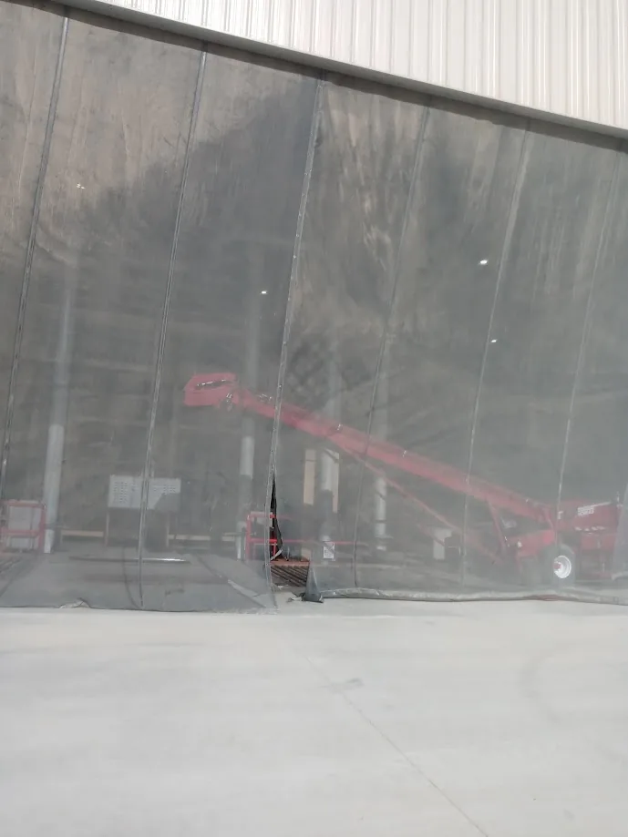 Shade mesh covering a commercial work area